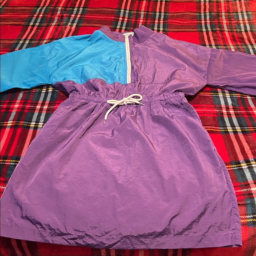 Urban outfitter cinched-waist windbreaker dress